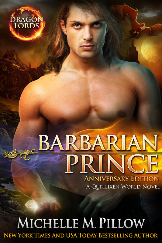 Barbarian Prince dragon shifter sci fi paranormal romance book cover