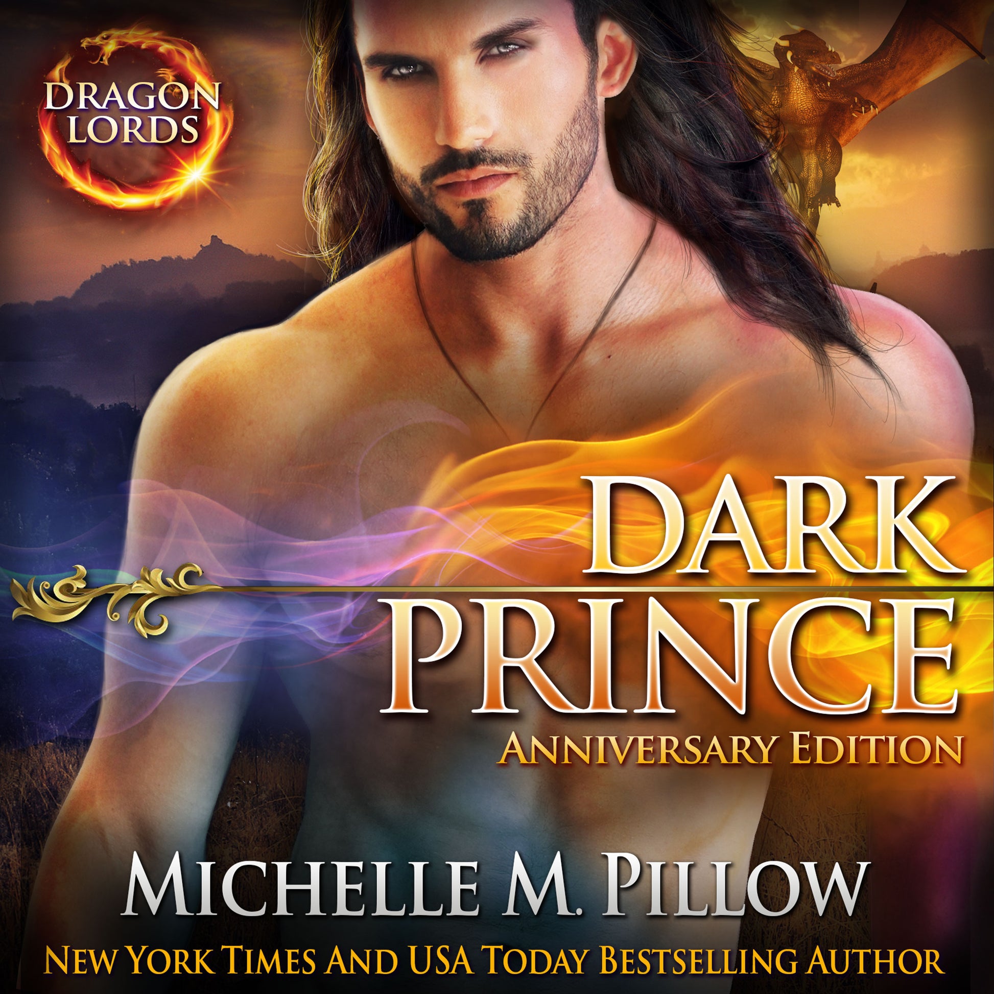 Dark Prince sci fi dragon shifter romance audiobook cover