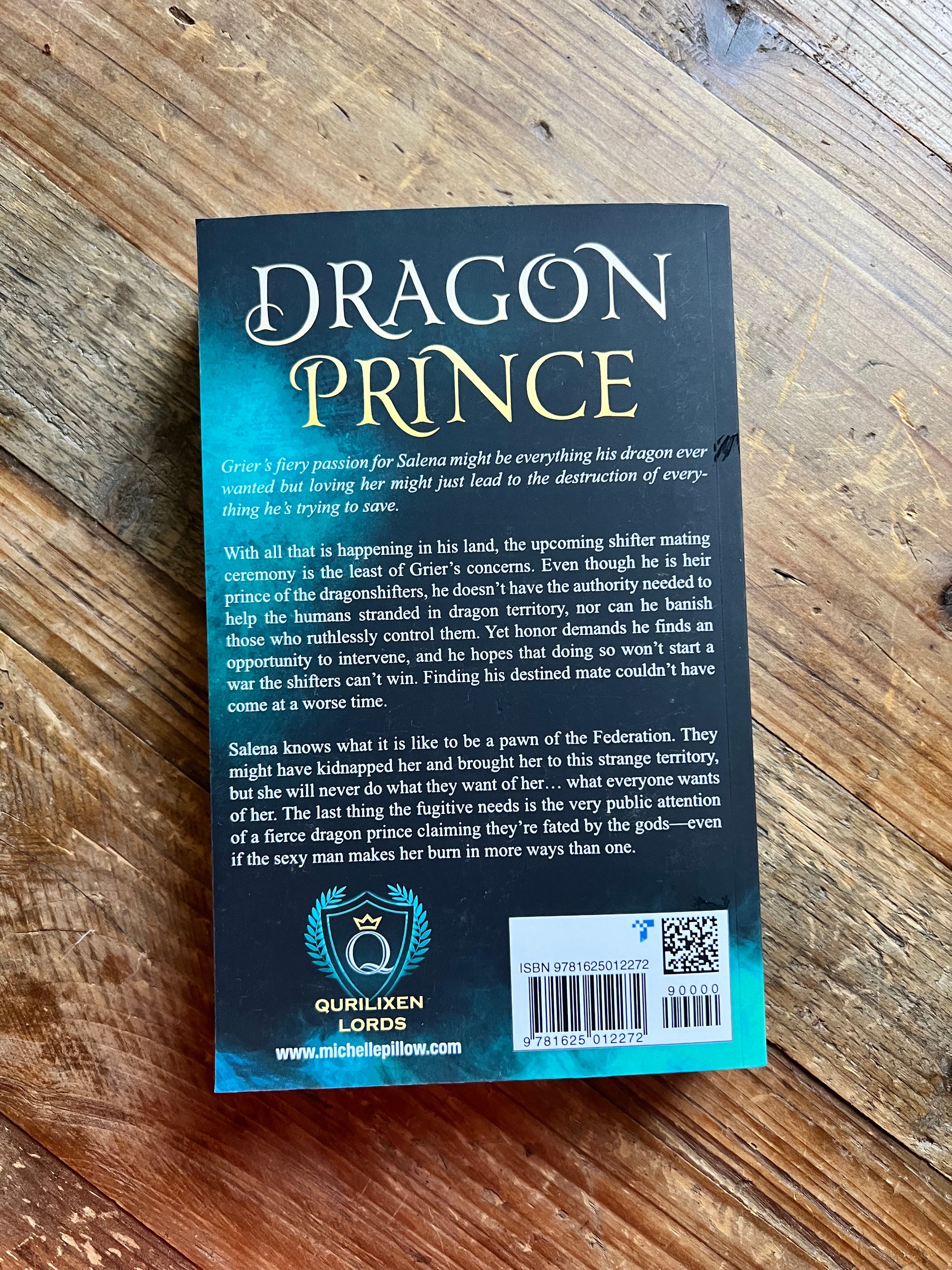 Dragon Prince back cover laying on the table