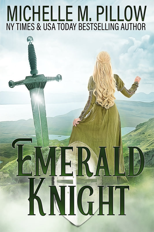 Emerald Knight Historical Medieval slow burn romance book cover art