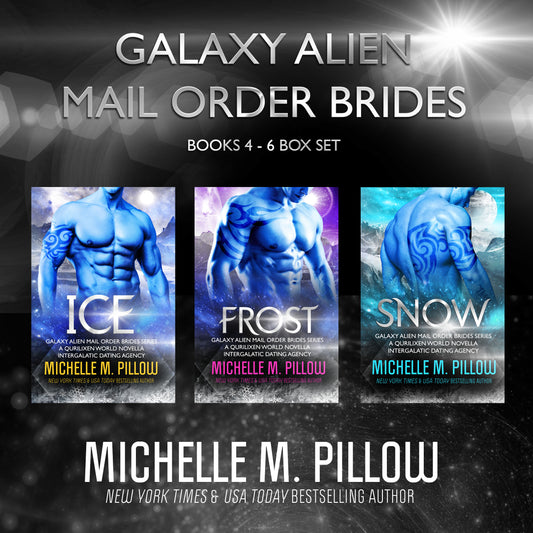 Galaxy Alien Mail Order Brides Series Books 4-6 Audiobook Box Set alien sci fi romance book covers