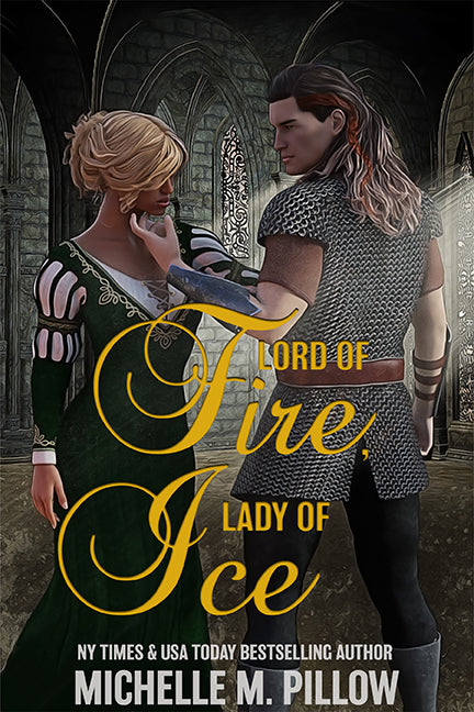 Lord of Fire, Lady of Ice historical medieval romance with taming of the shrew vibes book cover