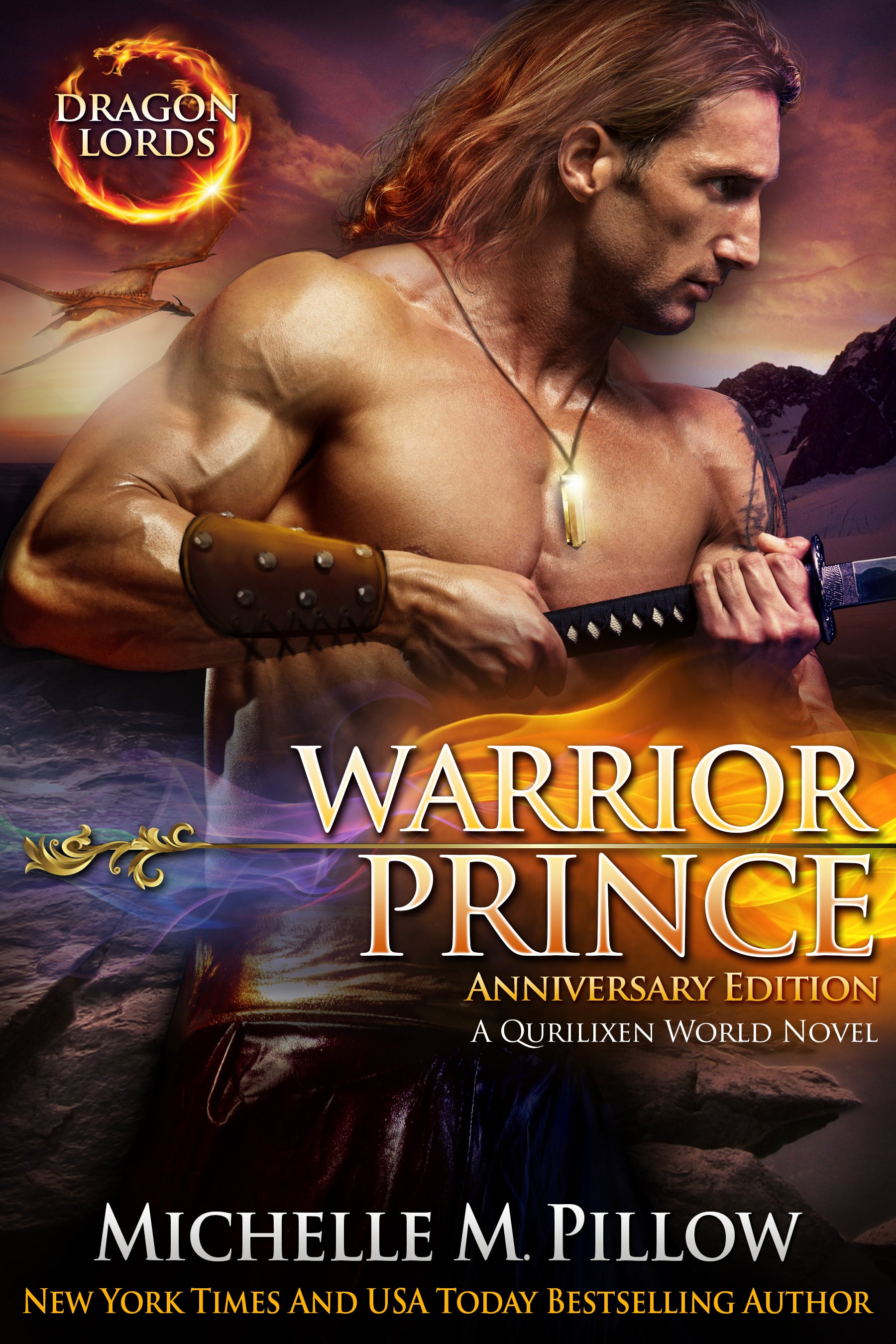 Warrior Prince dragon shifter sci fi paranormal romance book cover