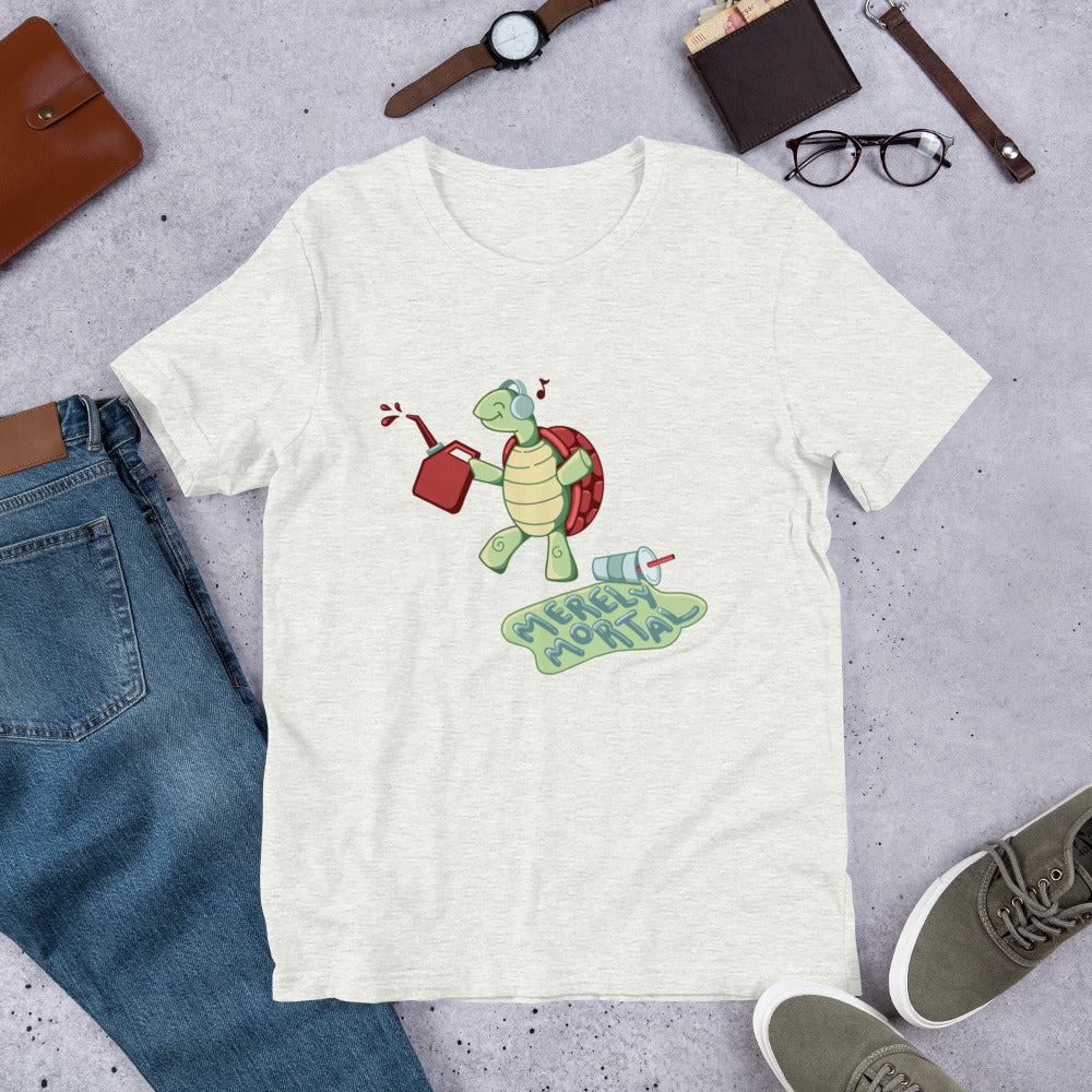 Exclusive Design: Merely Mortal's Dancing Gas Station Turtle Unisex T-shirt XS - 5XL