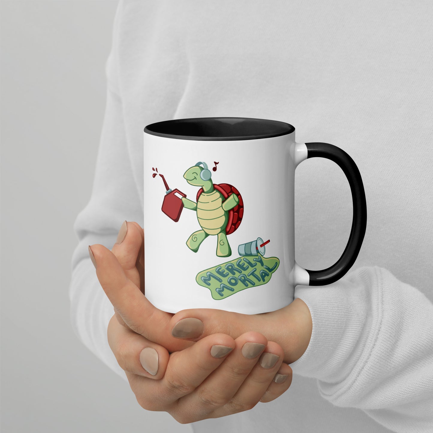 Exclusive Merely Mortal's Dancing Gas Station Turtle Coffee/Tea Mug with Color Inside