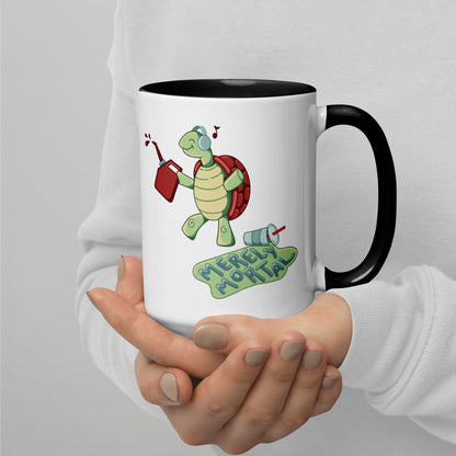 Exclusive Merely Mortal's Dancing Gas Station Turtle Coffee/Tea Mug with Color Inside