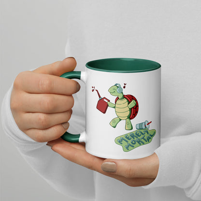 Exclusive Merely Mortal's Dancing Gas Station Turtle Coffee/Tea Mug with Color Inside