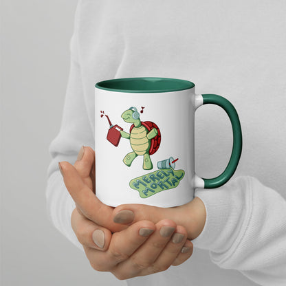 Exclusive Merely Mortal's Dancing Gas Station Turtle Coffee/Tea Mug with Color Inside