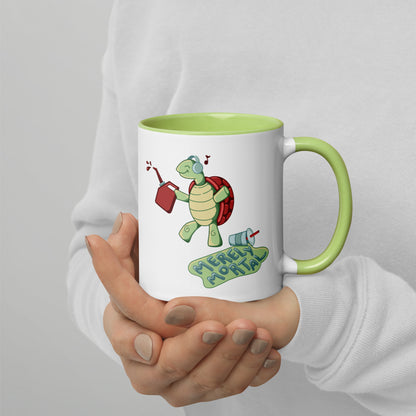 Exclusive Merely Mortal's Dancing Gas Station Turtle Coffee/Tea Mug with Color Inside